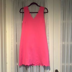 Lilly Pulitzer hot pink mikayla scalloped dress medium